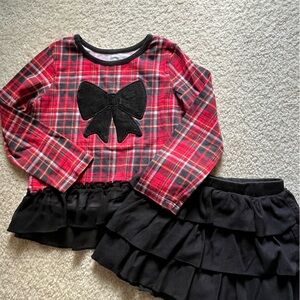 Garanimals Red and Black Plaid Dress with Bow